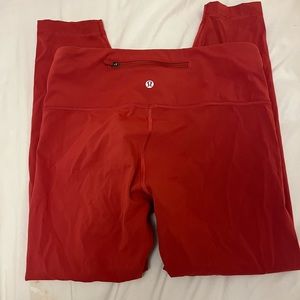 Orangey/red Lulu Lemon Leggings